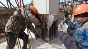 Арматурные муфты Преско для соединения железобетонных колонн в построечных условиях методом обжима