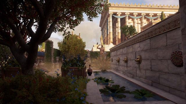 Ancient Athens Backstreet Garden - Ambience & Music - Day & Night - Assassin's Creed Odyssey смотреть онлайн