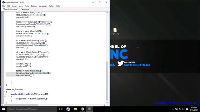 How to Create Registration Form Part-2 | Java Swing Tutorial #020 смотреть онлайн