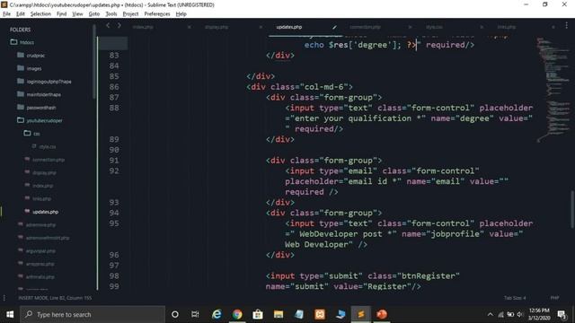 How to Update Database Table Data with PHP MySQLi | Update data in Database using PHP in Hindi #56 смотреть онлайн