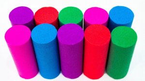 Строим пирамидку из Кинетического Песка и Учим Цвета - Обучающее видео