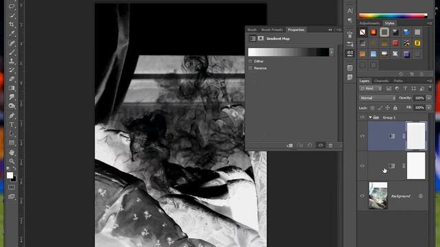 How to make gradient map Photoshop Tutorial смотреть онлайн