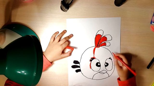 Как нарисовать Энгри бердс за 5 мин!! Мощный рисунок рукой ребенка. Красивая девочка из Энгри Бердс смотреть онлайн