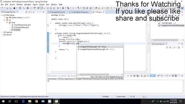 Longest Common Prefix in an array смотреть онлайн