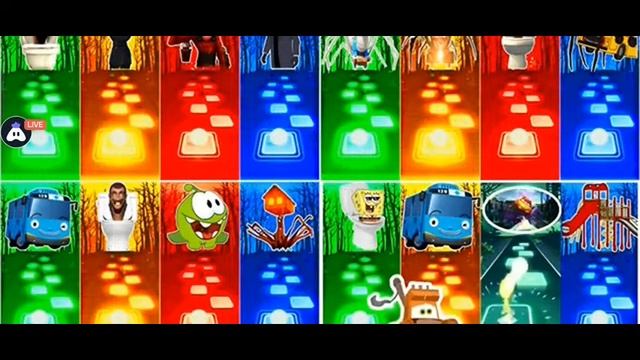 Tiles Hop Vs Choo Choo Charles Vs Oddbods Vs Bus Eater Vs Lightning McQueen | Tiles Hop EDM Rush