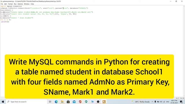 Python-MySQL Connectivity Checking смотреть онлайн