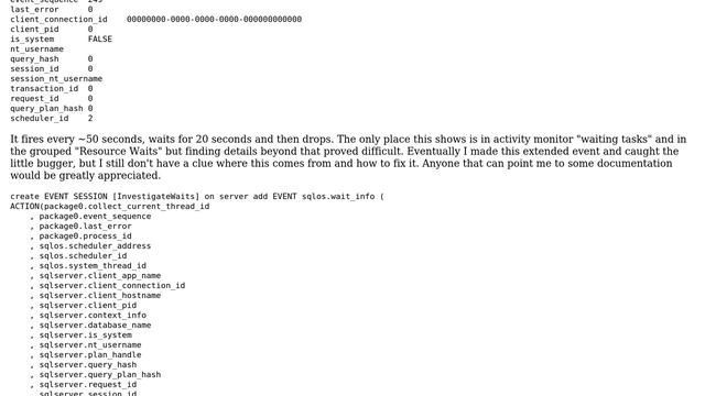 Databases: resource wait SQLCLR - wait_type CLR_SEMAPHORE by SPID 0 смотреть онлайн
