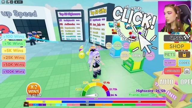 ПОТРАТИЛА РОБУКСЫ НА СКОРОСТЬ в ROBLOX ! ? Race Clicker Роблокс смотреть онлайн