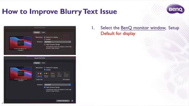[BenQ FAQ] LCD monitor_How to improve blurry text issue on BenQ monitor when connecting a Mac devic смотреть онлайн