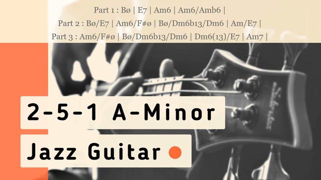 251 A Minor Jazz Guitar Backing Track | Swing Jazz II-V-I In A Minor | Scale Cheat Sheet Link Below