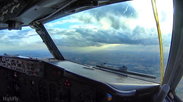 Boeing 737-400 Cockpit View Landing In Paris Charles De Gaulle CDG