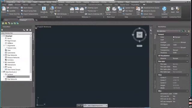 AutoCad Civil 3d Tutorial: Creating Surface from points смотреть онлайн