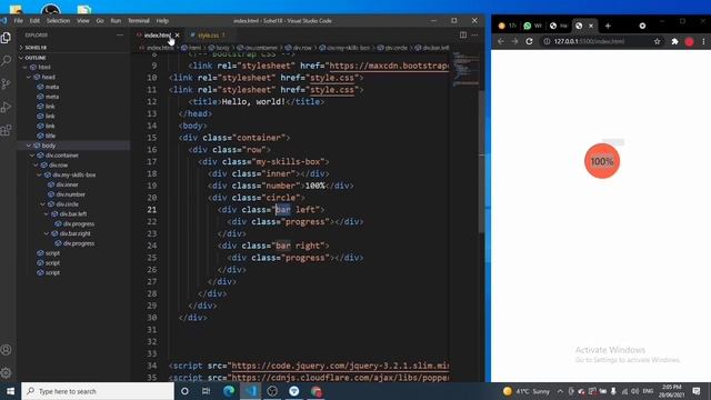 Make circle progress bar by html css & javascript bangla tutorials . смотреть онлайн