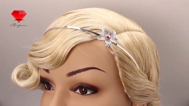 Bije.ru: Обруч для волос с покрытием белым золотом и кристаллами Swarovski Letty (Летти) смотреть онлайн