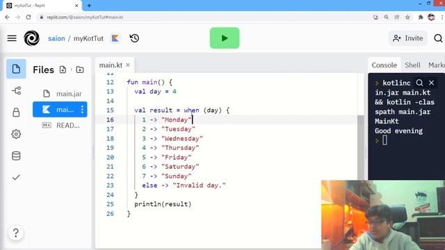Kotlin If else and when assignment смотреть онлайн