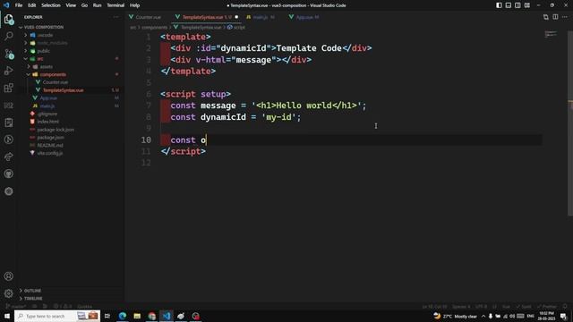 7. Understanding HTML based Template Syntax in composition API in Vue - Vue 3 смотреть онлайн