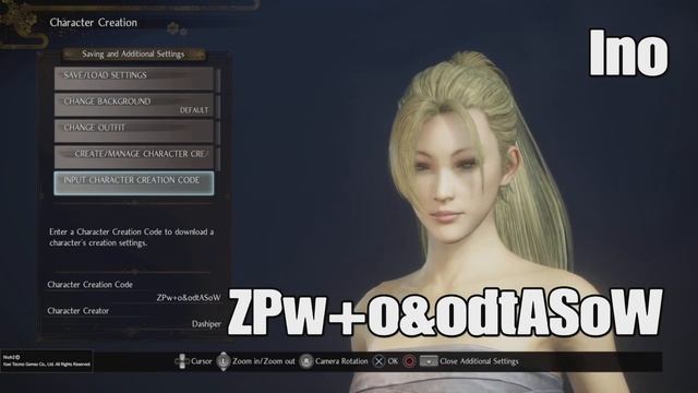 Nioh 2 [仁王2] Character Codes That Work In 2022 (PS4/PS5)