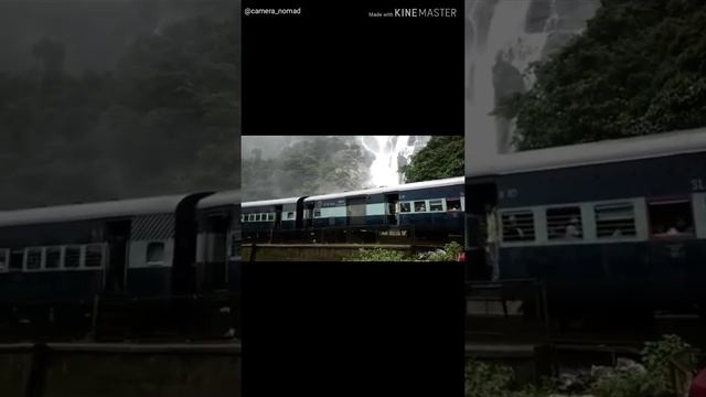 Dudhsagar falls view from inside and outside of train смотреть онлайн
