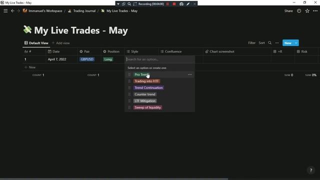 Most Effective Way To Journal Your Trades Using Notion Templates