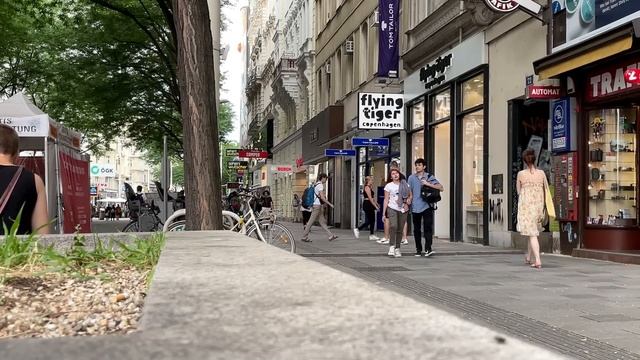 Вена, радужный трамвай.