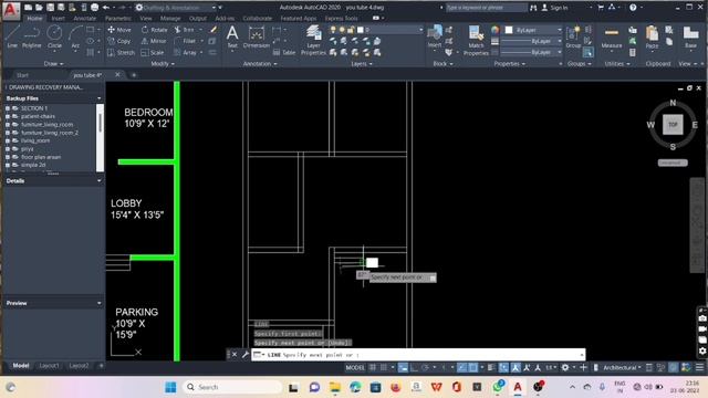 house plan 25' x 50' | AutoCAD tutorial for beginners| AutoCAD house plan смотреть онлайн