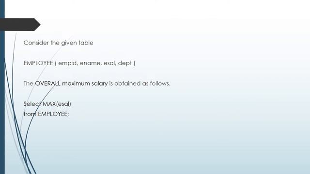 SQL MAX(), GROUP BY смотреть онлайн