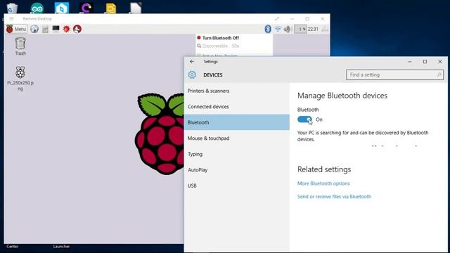 Pair and send/receive file via Bluetooth between Raspberry Pi and Windows смотреть онлайн