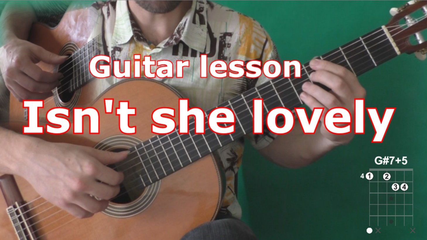 Isn't She Lovely - Guitar lesson смотреть онлайн