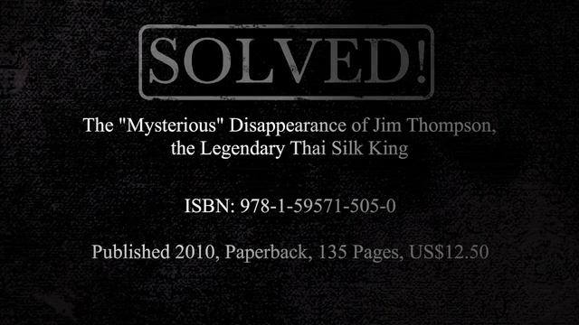 Jim Thompson, The Thai Silk King