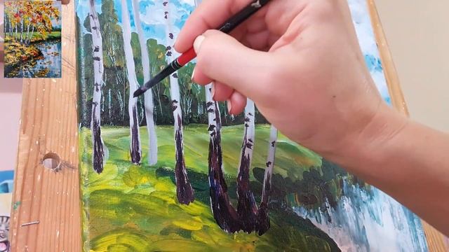 Рисуем Березы смотреть онлайн