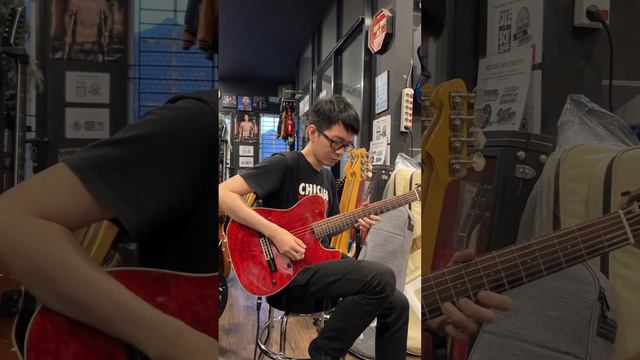 SQOE SEGD900 Nylon Electric With Roasted Maple Neck And Headphone Out : Quick Demo..the BEST Nylon!