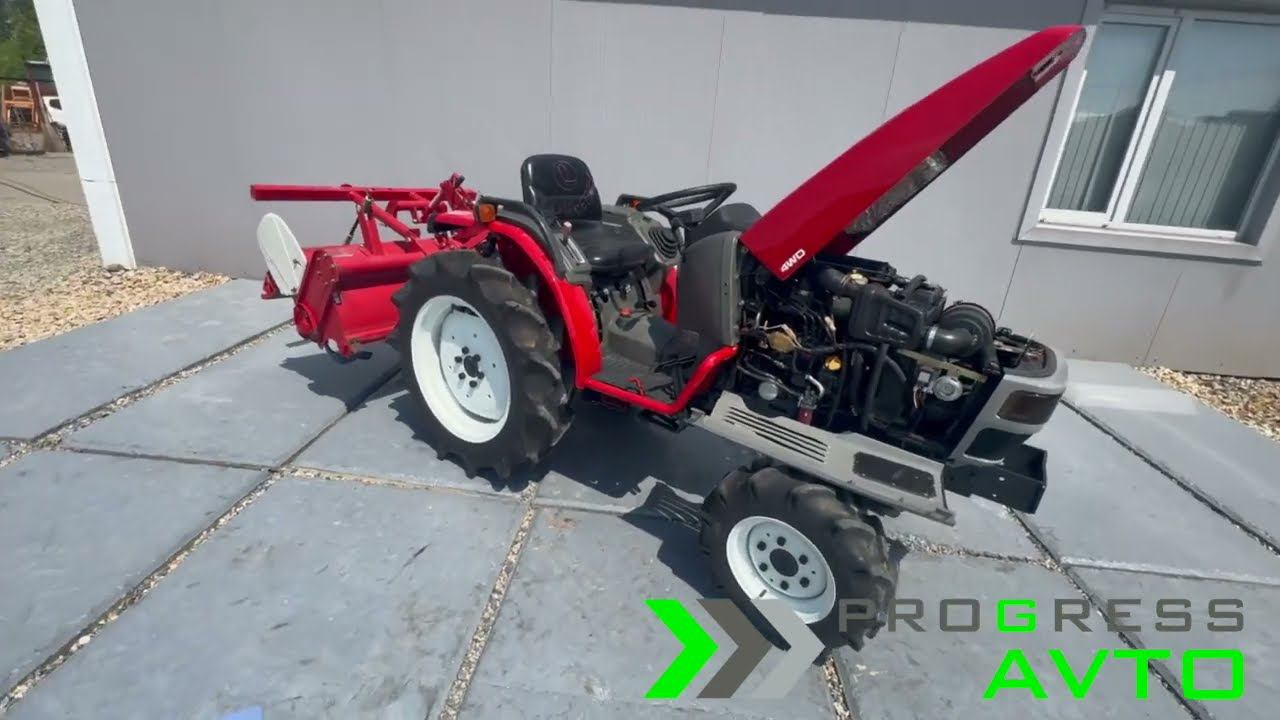 Yanmar F-180d - японский трактор мощностью 18 л.с., в комплекте почвофреза смотреть онлайн