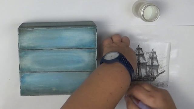 Decoupage Transfer Wydruku Laserowego - Pudełko Dla Chłopca DIY Tutorial
