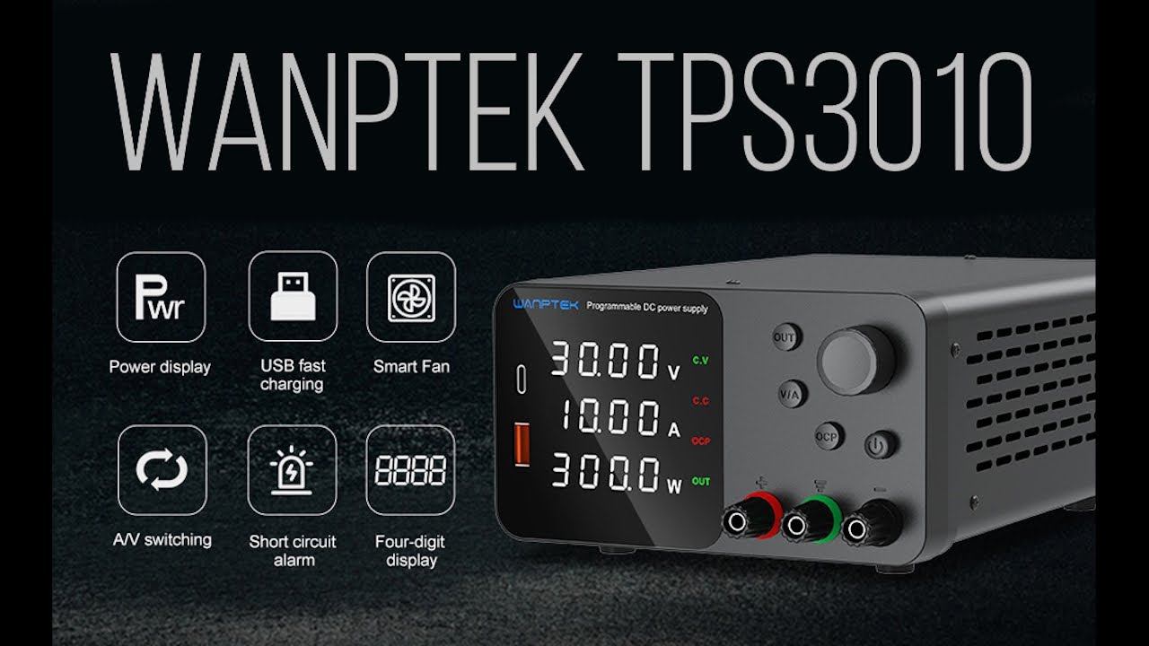 WANPTEK TPS3010 дешёвый лабораторный блок питания короткий обзор и демонстрация работы смотреть онлайн