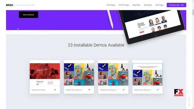 Brisk - Creative WordPress Theme Rigby Aqissiaq смотреть онлайн