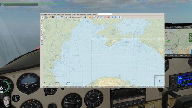 Мод на Carenado C-152II. Движущаяся карта. смотреть онлайн