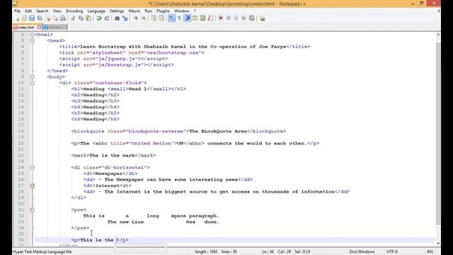 Bootstrap training Part 8 - More on Text Styles (1-65) смотреть онлайн
