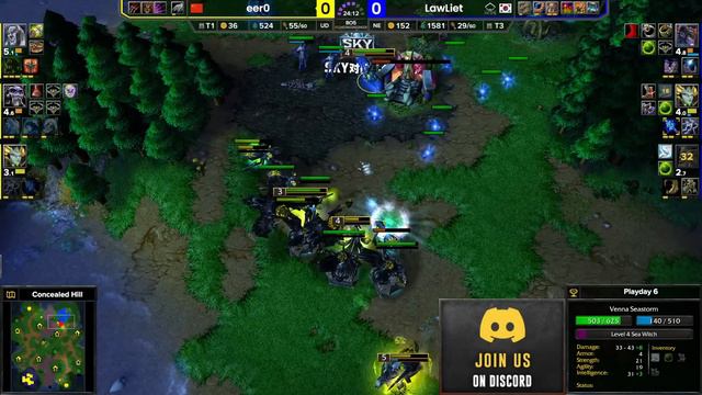 WC3 - [NE] LawLiet vs Eer0 [UD] - Playday 6 - Doubi Ancient of Wonders Race War 2024 смотреть онлайн