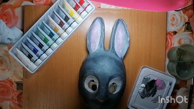 Роспись маски кролика из папье-маше. смотреть онлайн