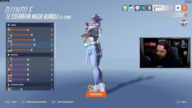 LE SSERAFIM x OVERWATCH Collab Bundle LIVE IN GAME REACTION! смотреть онлайн