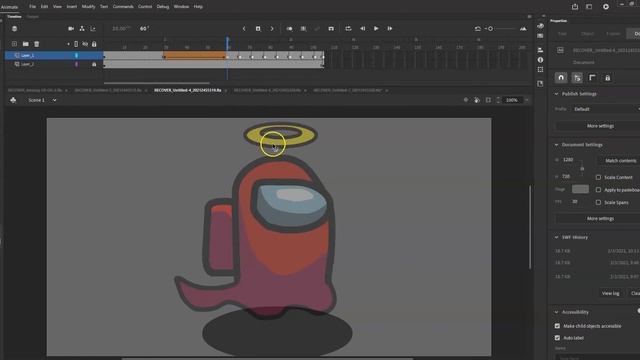 AMONG US Character Animation | Adobe Animate Tutorial смотреть онлайн