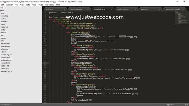 Populate values in Form fields in edit Form in Laravel смотреть онлайн