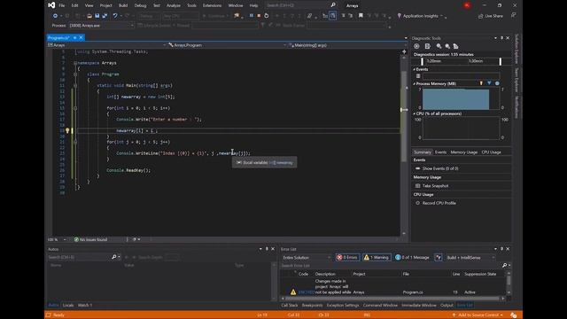 C# / C Sharp Tutorial Storing User's Input In An Array (Console APP) смотреть онлайн