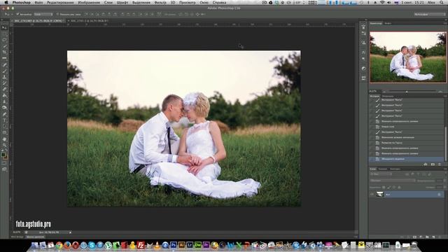 Обработка свадебной фотографии в Adobe Photoshop CS6 / Retouching wedding photography смотреть онлайн