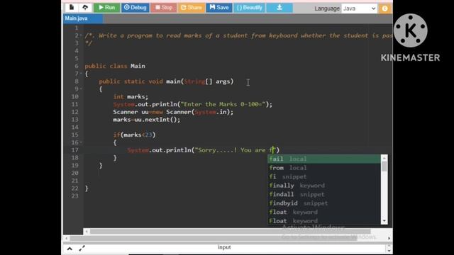 Write A.c Program to Print Enter0-100 marks in student. Part#25 Java Programming Language смотреть онлайн