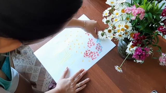 Акварель+пастель. Букет смотреть онлайн