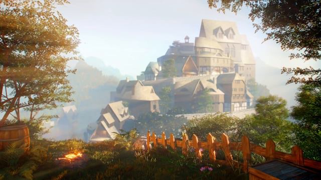 Fantasy Medieval Town Ambience _ 45 Minutes