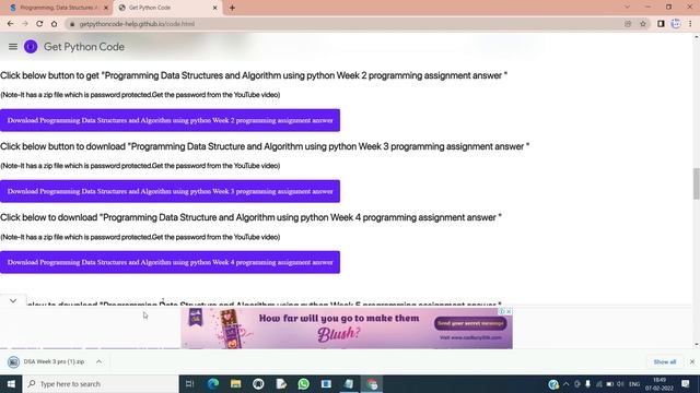NPTEL: Programming ,Data Structures and Algorithm Using Python week 3 programming Ans with code lin смотреть онлайн
