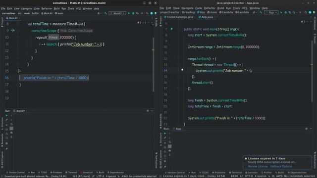 Kotlin vs Java - Concurrencia - Coroutines vs Threads смотреть онлайн