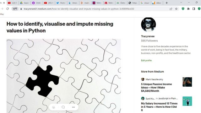 How to identify, visualise and impute missing values in Python - blog post смотреть онлайн